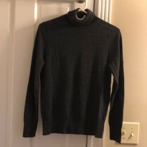J Crew Factory wool blend turtleneck in dark gray